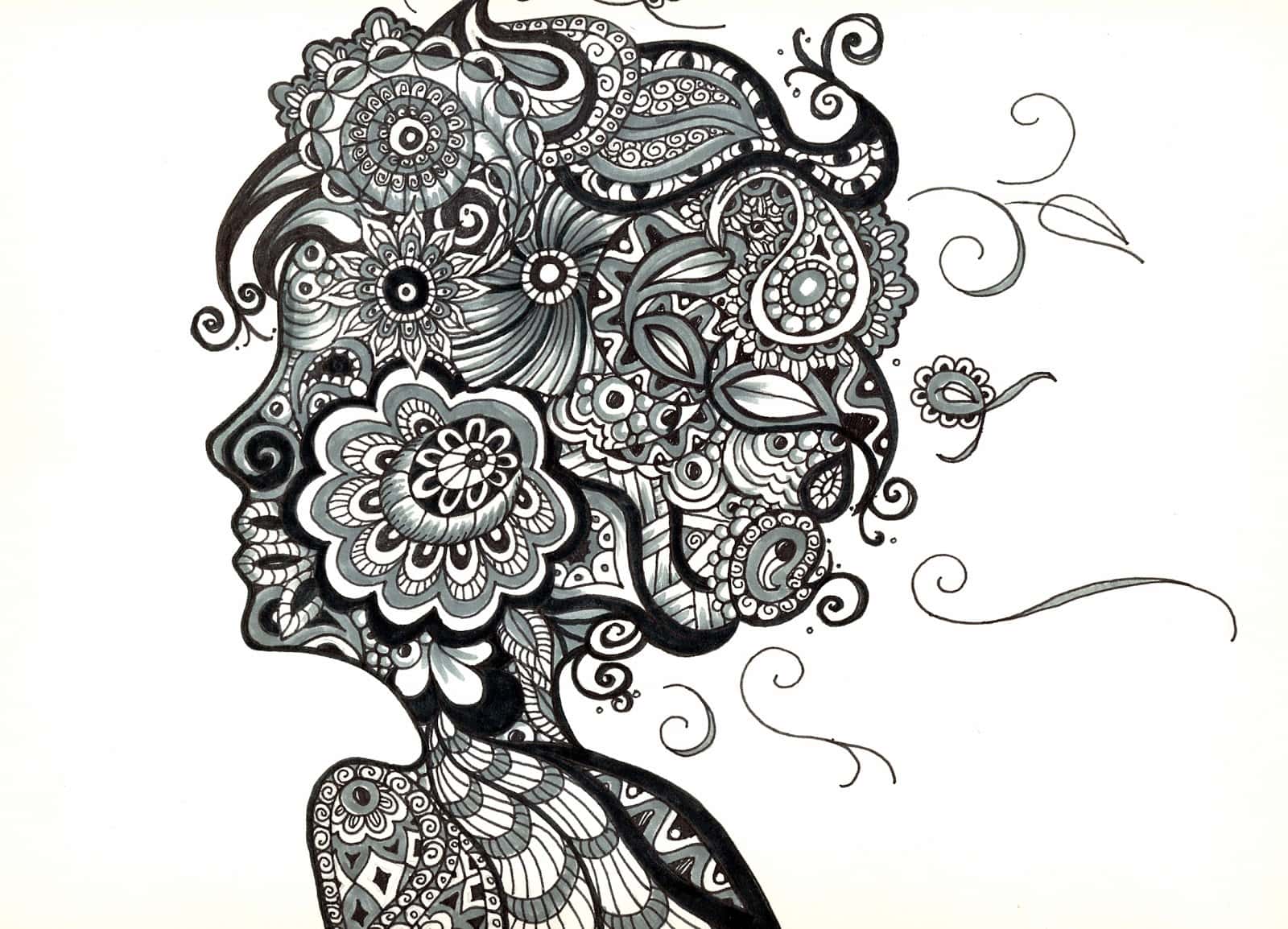 zentangle coloring pages easy for girls - photo #22